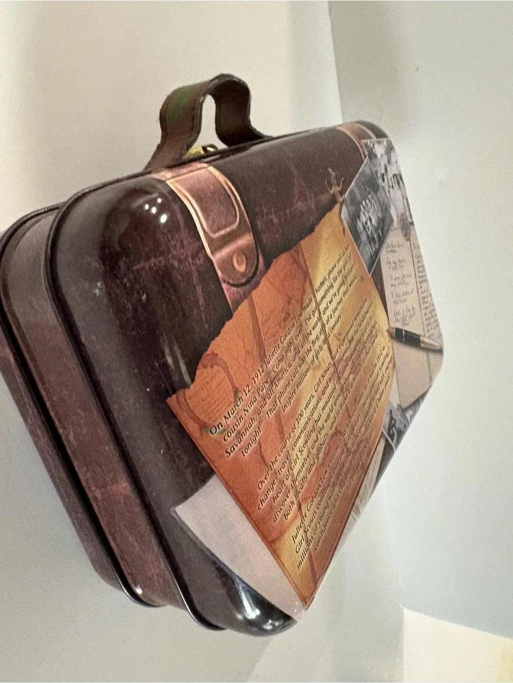 Girl Scouts Brown Vintage-Style Cookie Tin Suit Case, 100th Anniversary 2012